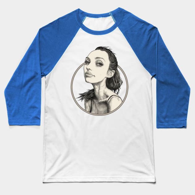 Arina Circle Baseball T-Shirt by benprenart